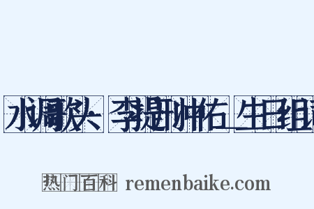 水调歌头·李提刑冲佑＿生日组词是什么意思的图片